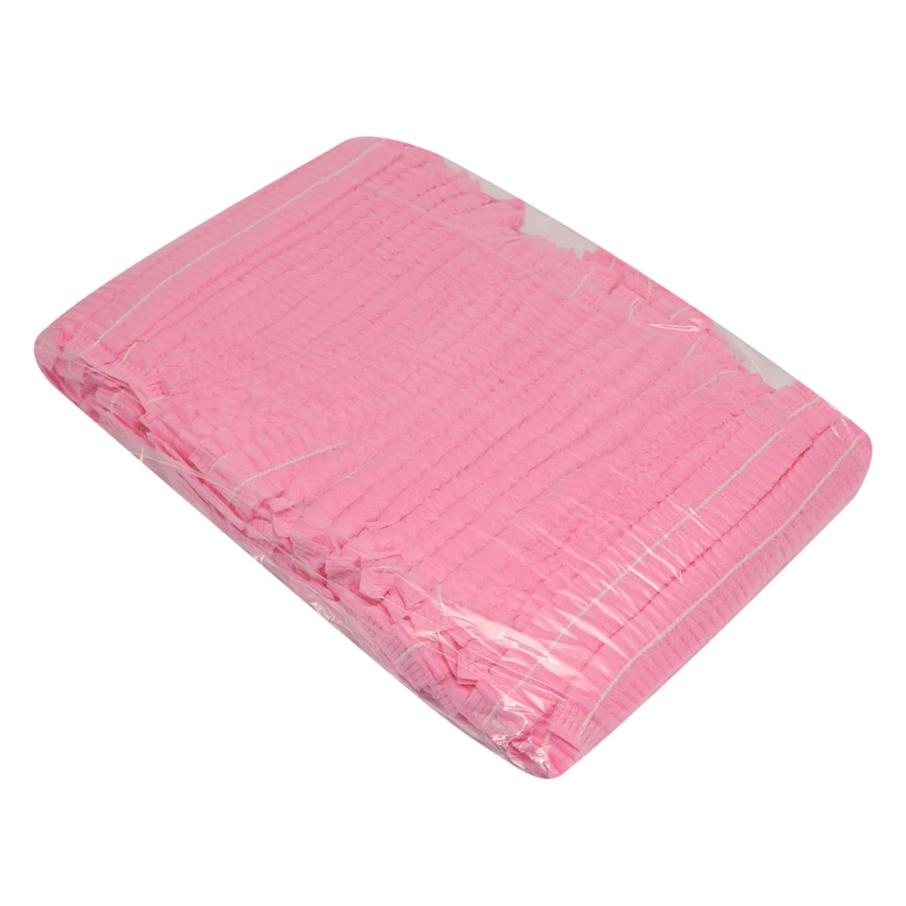 Шапочка-берет спанд на 1-й резинці (набір) 100 шт (Рожева)