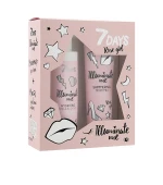 Набор подарочный 7 Days Illuminate Me Rose Girl (молочко для тела + спрей для волос)