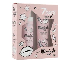 Набір подарунковий 7 Days Illuminate Me Rose Girl (молочко для тіла + спрей для волосся)