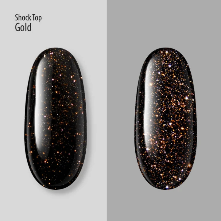 Топ светоотражающий PNB Shock UV/LED No Whipe 8 мл (Gold)