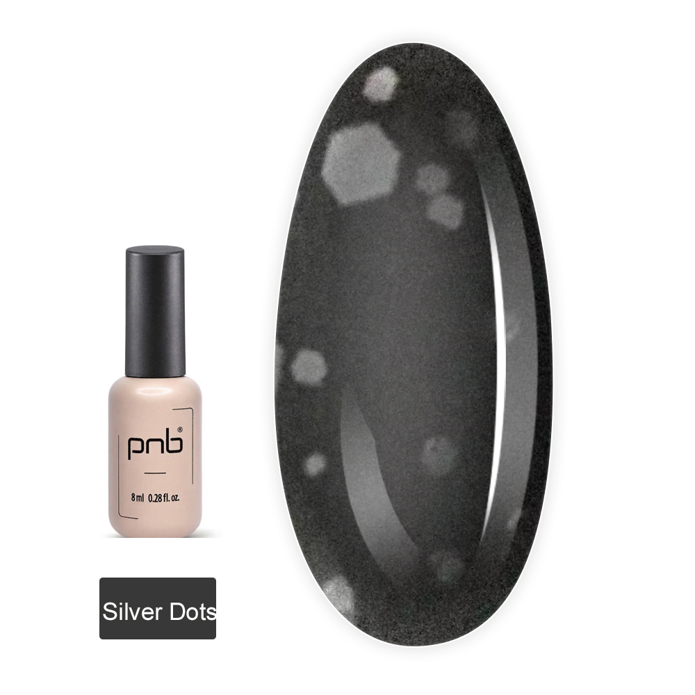 Топ PNB Art Top UVLED 8 мл (Silver Dots)