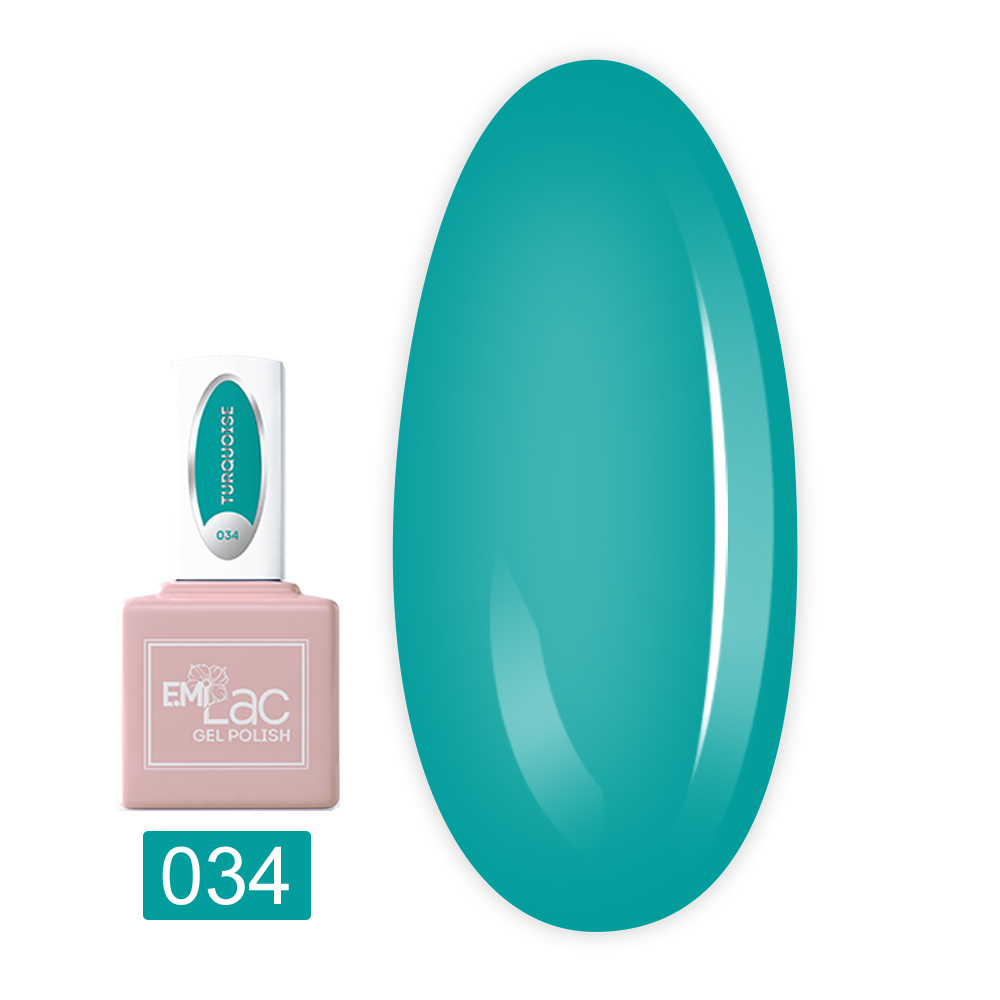 Гель-лак E.MI Lac 9 мл (034 Бірюза)