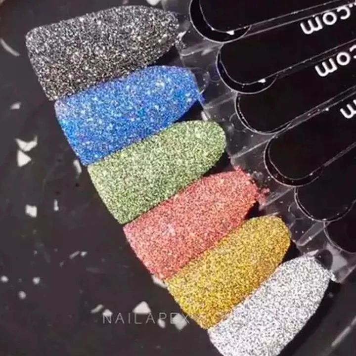 Песок в баночке NailApex светоотражающий (06)