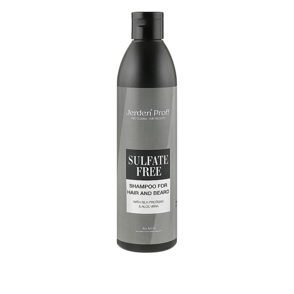 Шампунь безсульфатный мужской для всех типов волос Jerden Proff Sulfate free for hair and beard 300 мл