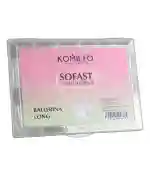 Форми KOMILFO SoFast мякі для швидкого нарощування нігтів 300 шт (Nude Ballerina Medium)