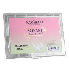 Форми KOMILFO SoFast м’які для швидкого нарощування нігтів 240 шт (Ballerina Long)