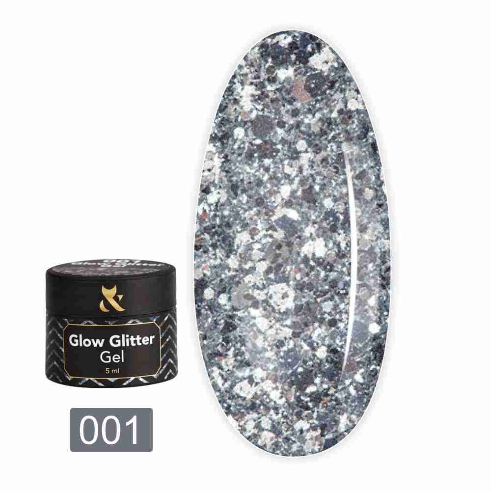 Гель FOX Glow Glitter Gel 5 мл (001)