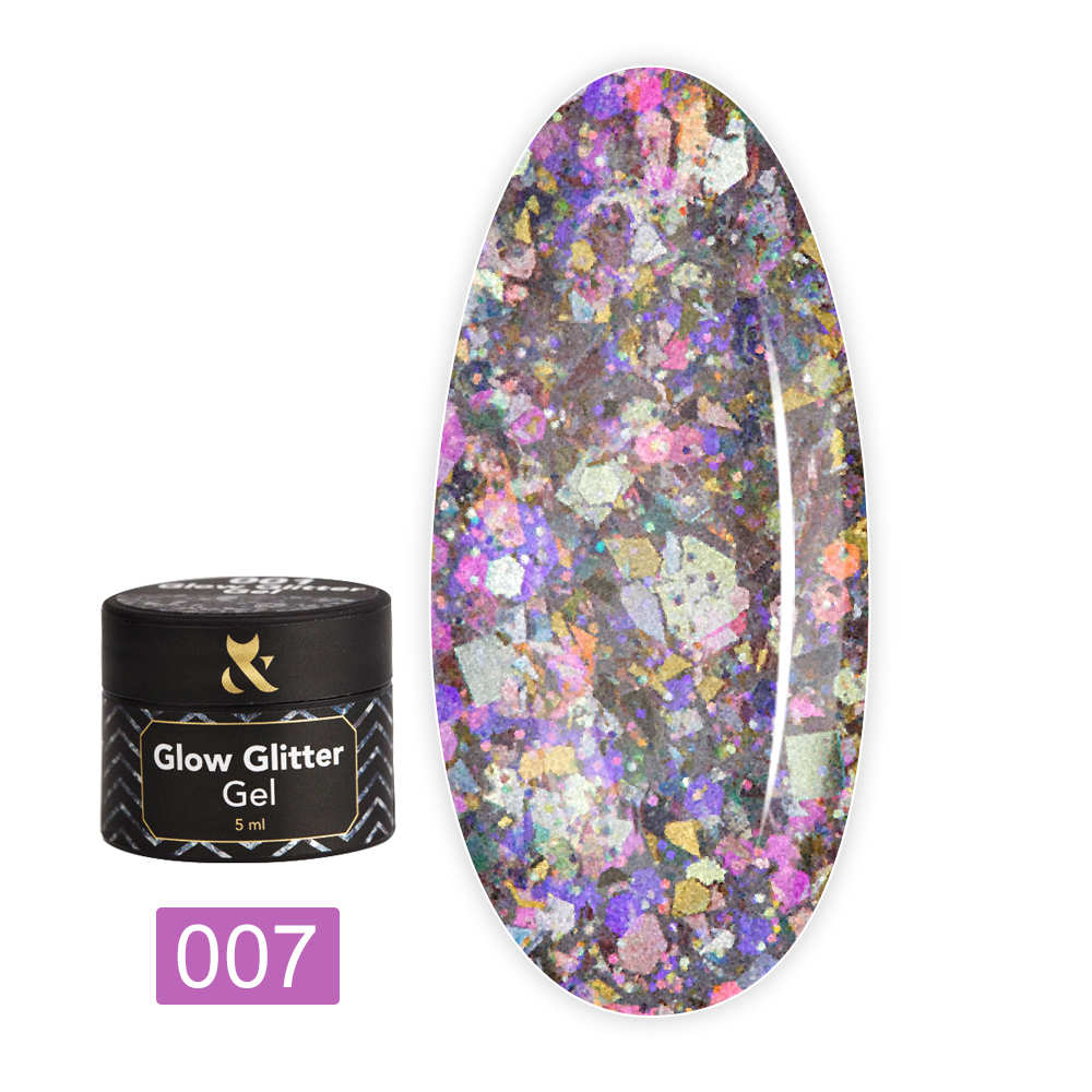 Гель FOX Glow Glitter Gel 5 мл (007)