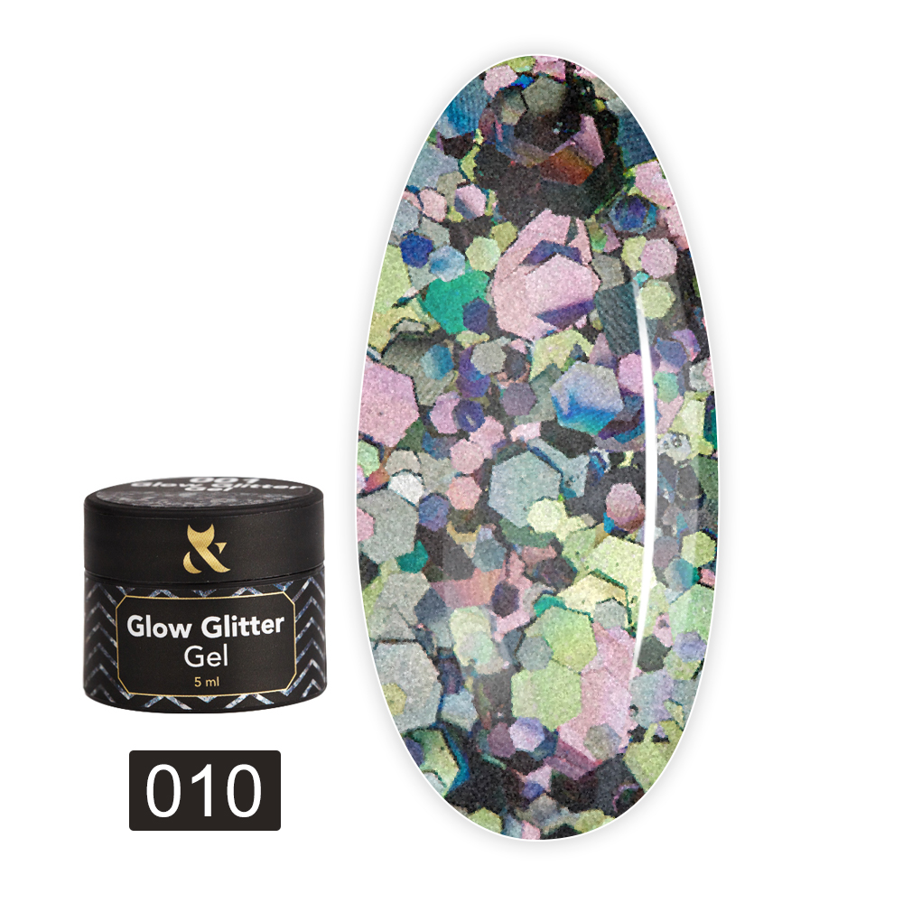 Гель FOX Glow Glitter Gel 5 мл (010)