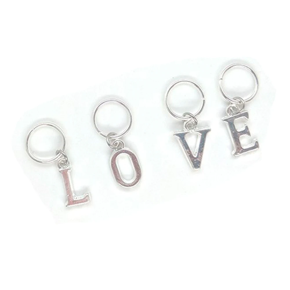 Пирсинг для волос - буквы на выбор 1 шт (буква LOVE)