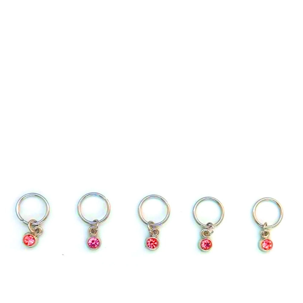 Пирсинг для волос SweetBeads 5 шт/уп (Стразинки красные)