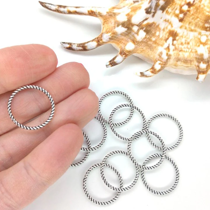 Пирсинг для волос 10 штуп (плетенки кольца 18 мм)