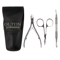 Набор инструментов черный OLTON (накожницы M+ножницы 100мм+топорик-лопатка)