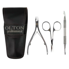 Набор инструментов черный OLTON (накожницы M+ножницы 100мм+топорик-лопатка)