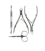 Набор инструментов OLTON (накожницы M+кусачки XS+ножницы 100мм+топор-лопатка)