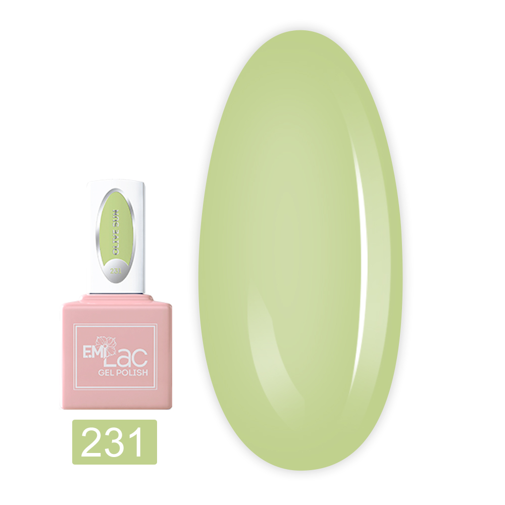 Гель-лак E.MI Lac 9 мл (231 Оливкове сонце)