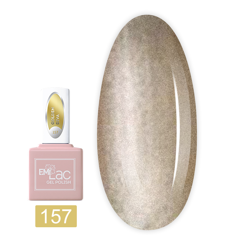 Гель-лак E.MI Lac 9 мл (157 Золота діва)