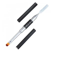 Пензель двосторонній 2в1 Sezavi пензель овал №6 + шпатель