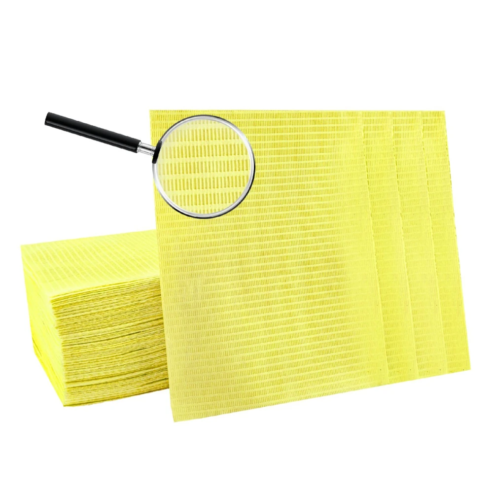 Салфетка-нагрудник медицинская 3-х слойная Verisoft 50 шт (Желтый)