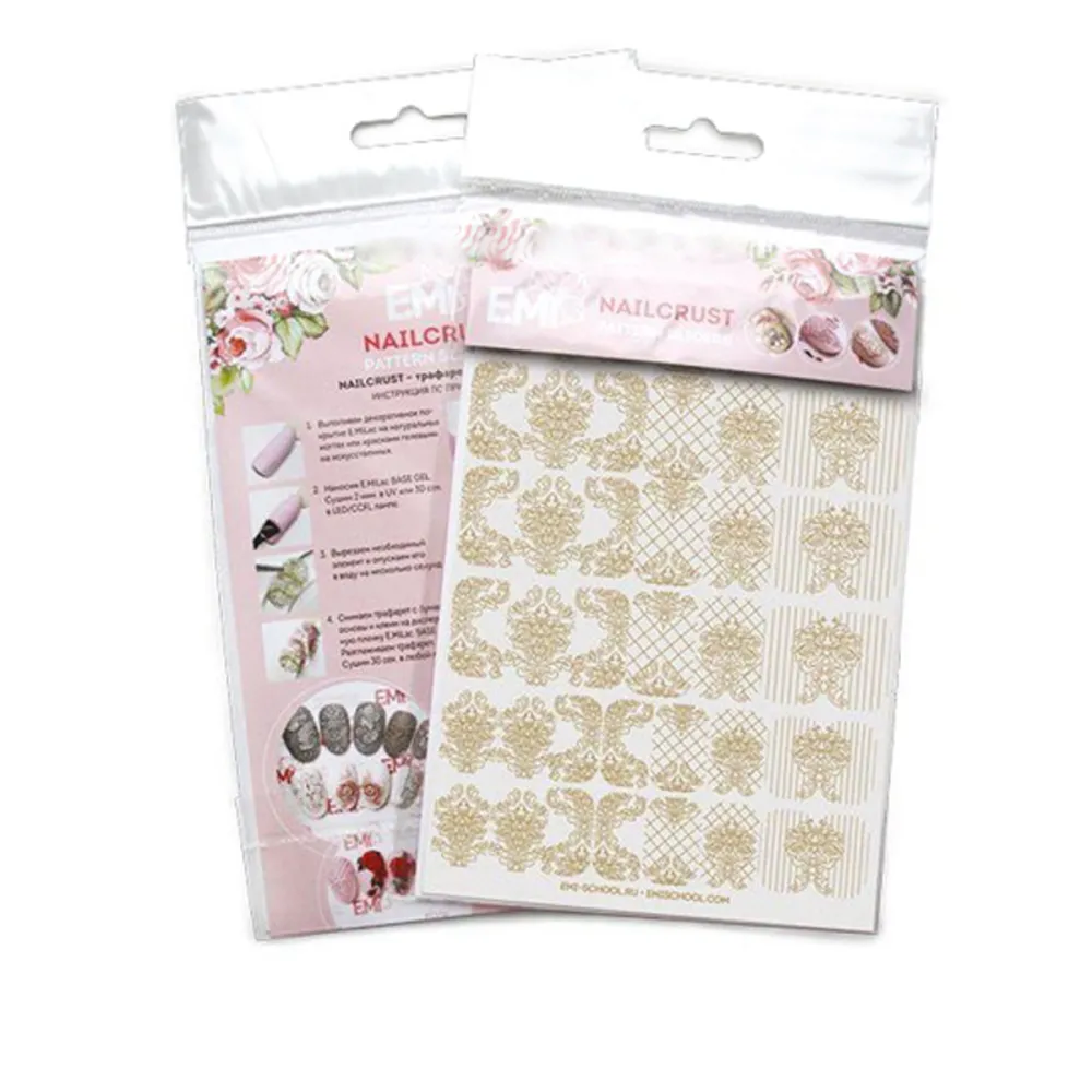 Трафарет-слайдер E.MI NailCrustt (* светло-бежевый 03)