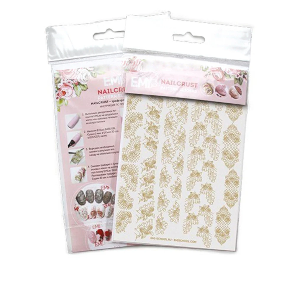 Трафарет-слайдер E.MI NailCrustt (* светло-бежевый 09)