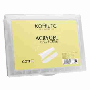 Формы верхние для наращивания ногтей KOMILFO Acry Gel 120 шт (Gothic)