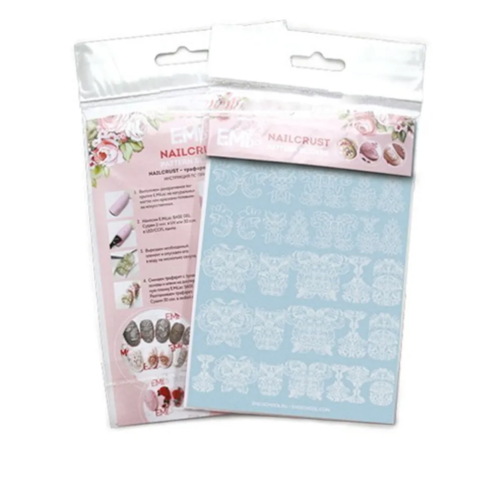 Трафарет-слайдер E.MI NailCrustt (White 04)