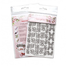 Трафарет-слайдер E.MI NailCrustt (Black 02)