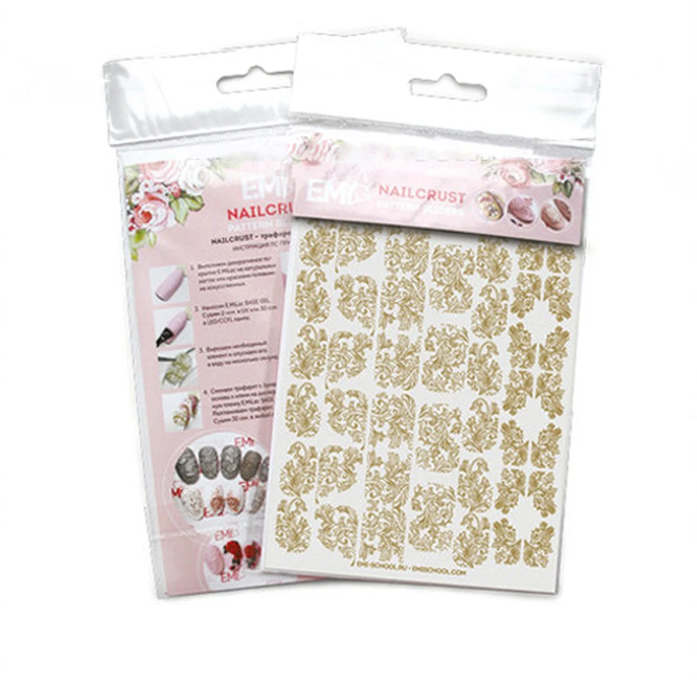 Трафарет-слайдер E.MI NailCrustt (Gold 02)