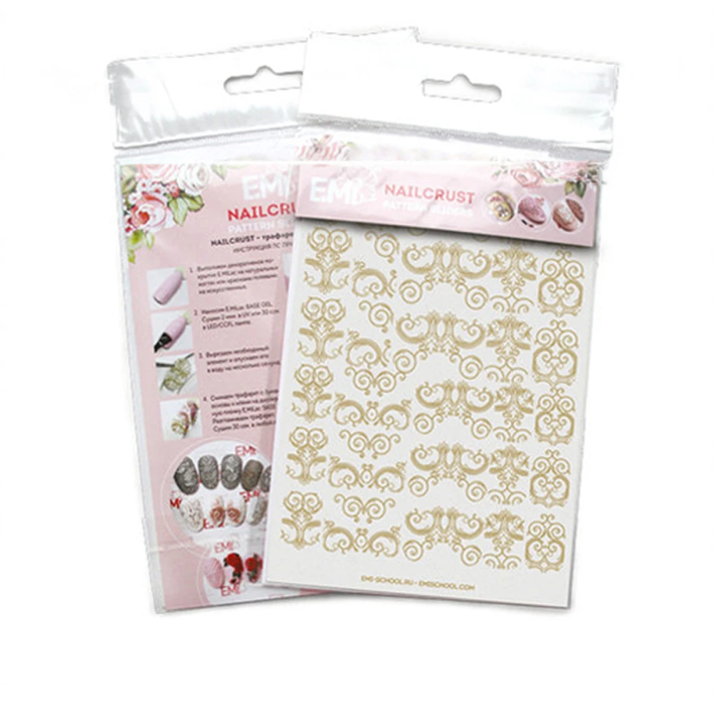 Трафарет-слайдер E.MI NailCrustt (Gold 06)