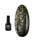 Топ для гель лака ART In Detail Shell Top Gold с золотыми хлопьями 10 мл