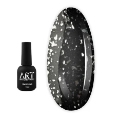 Топ для гель лака ART In Shell Top Silver с серебряными хлопьями 10 мл