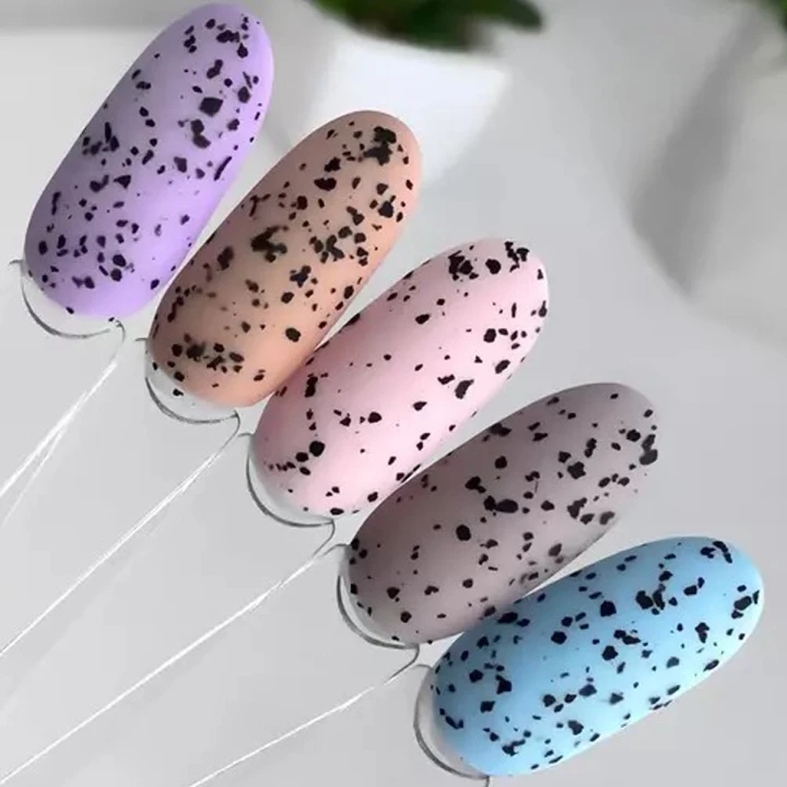 Топ для гель-лаку ART In Detail No Wipe Matte Top Black Flake із чорними пластивцями 10 мл