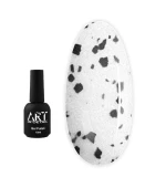 Топ для гель лака ART In Detail No Wipe Matte Top Black Flake с черными хлопьями 10 мл