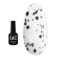 Топ для гель лака ART In Detail No Wipe Matte Top Black Flake с черными хлопьями 10 мл