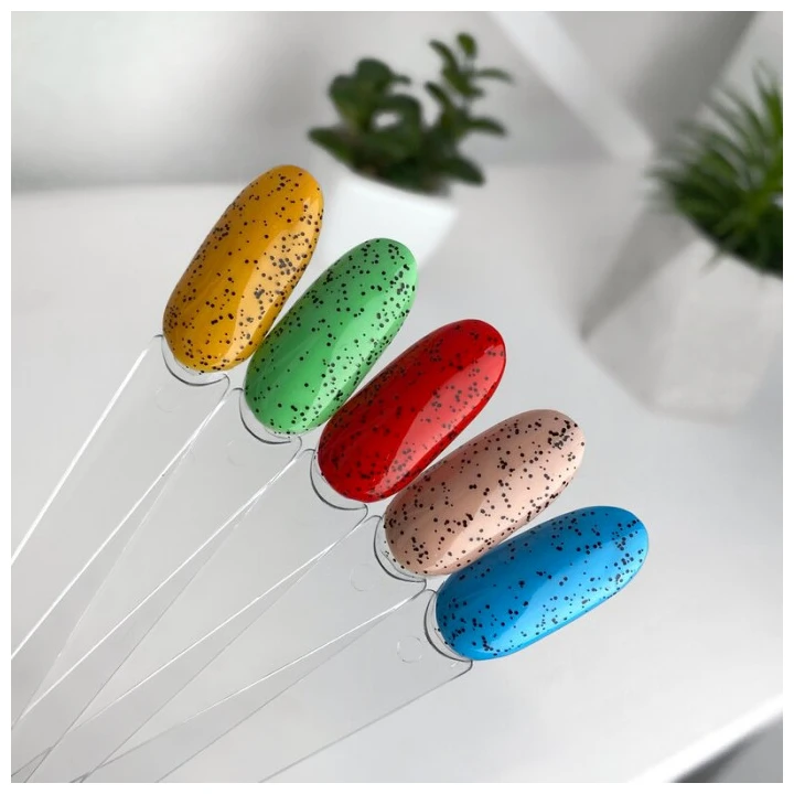 Топ для гель лака ART In Detail No Wipe Top Black Dots с черной крошкой 10 мл