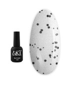 Топ для гель-лаку ART In Detail No Wipe Top Black Dots з чорною крихтою 10 мл