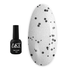 Топ для гель лака ART In Detail No Wipe Top Black Dots с черной крошкой 10 мл