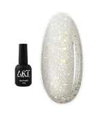 Топ для гель лака ART In Detail Top Shine Gold с мелкими золотыми хлопьями 10 мл