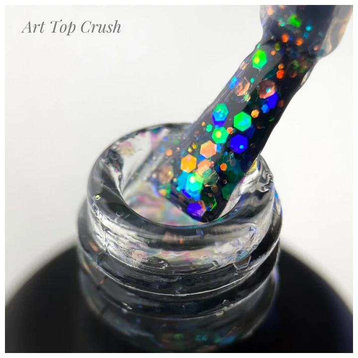 Топ для гель лака ART In Detail No Wipe Top Crush с блестками 10 мл
