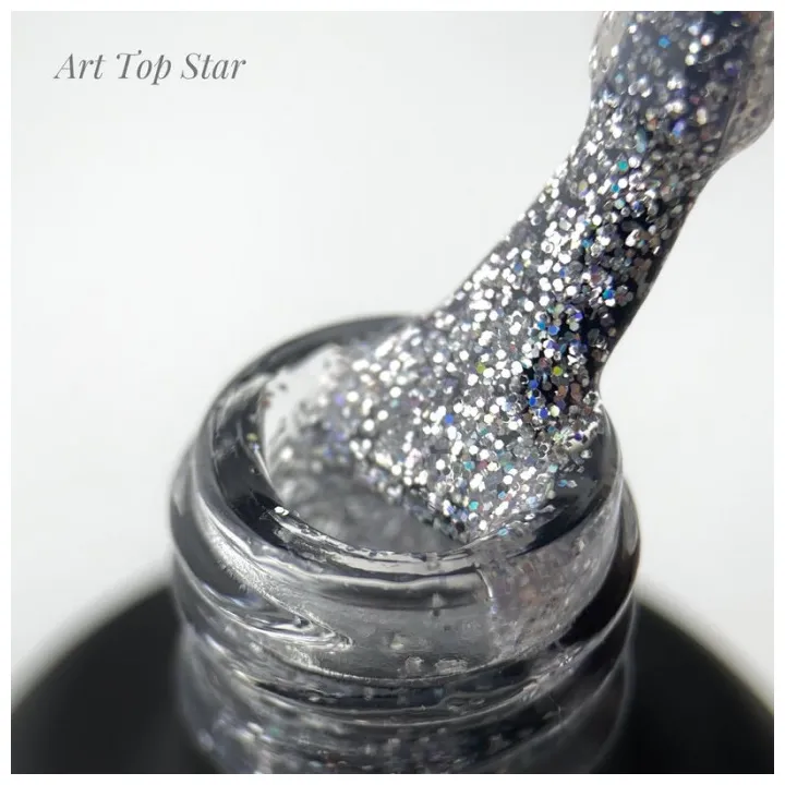 Топ для гель-лаку ART In Detail No Wipe Top Star з блістками 10 мл