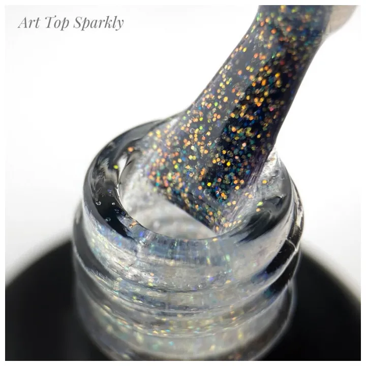 Топ для гель лака ART In Detail No Wipe Top Sparkly с блестками 10 мл