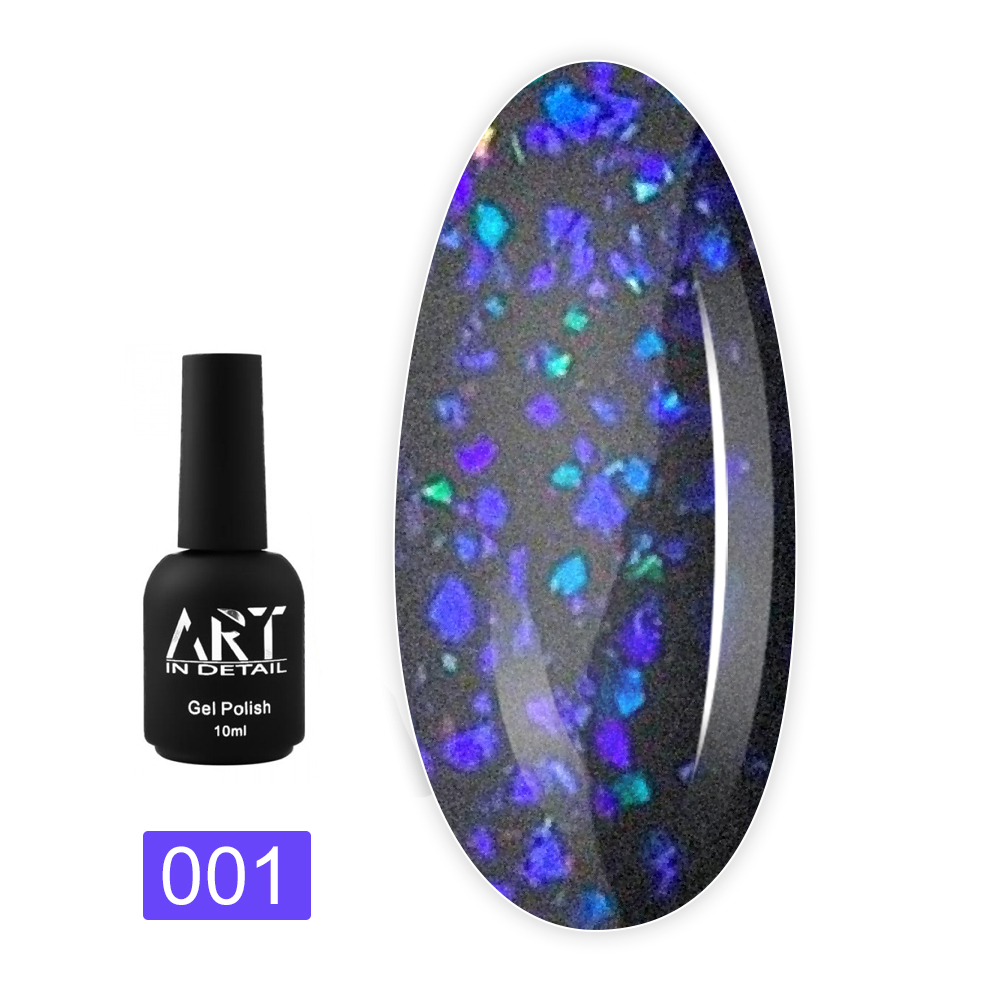 Топ для гель лака ART In Detail Wipe Chameleon Top с хлопьями единорог 10 мл (001)