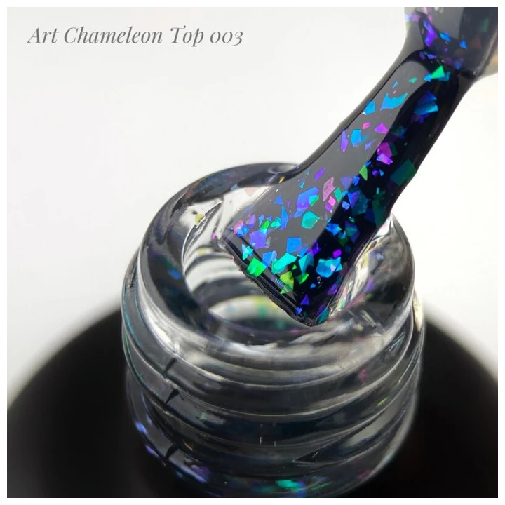 Топ для гель лака ART In Detail Wipe Chameleon Top с хлопьями единорог 10 мл (003)