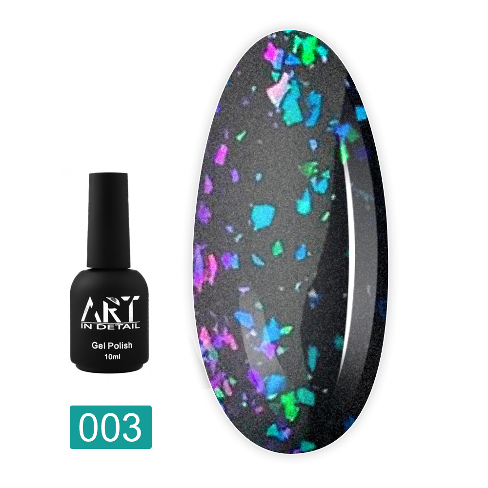 Топ для гель лака ART In Detail Wipe Chameleon Top с хлопьями единорог 10 мл (003)