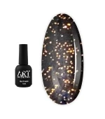 Топ для гель лака ART In Detail No Whipe Flash Top Gold золотой светоотражающий 10 мл