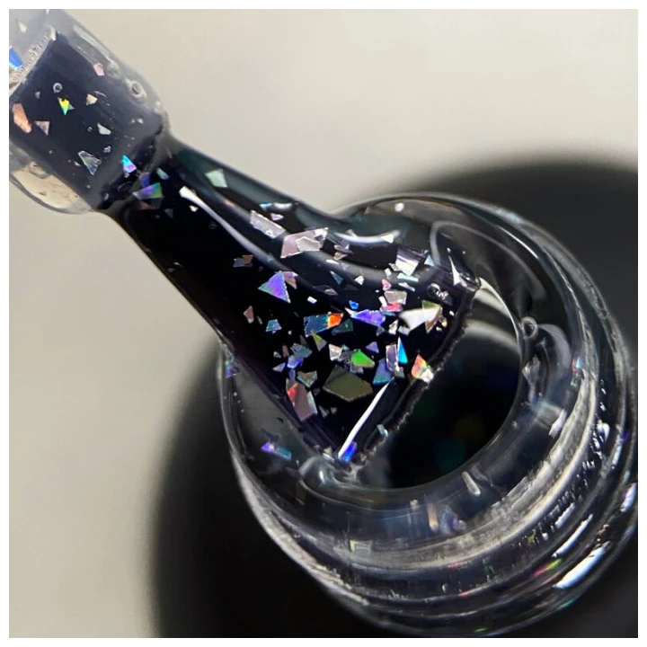 Топ для гель лака ART In Detail Shell Top Holo с голограммными хлопьями 10 мл