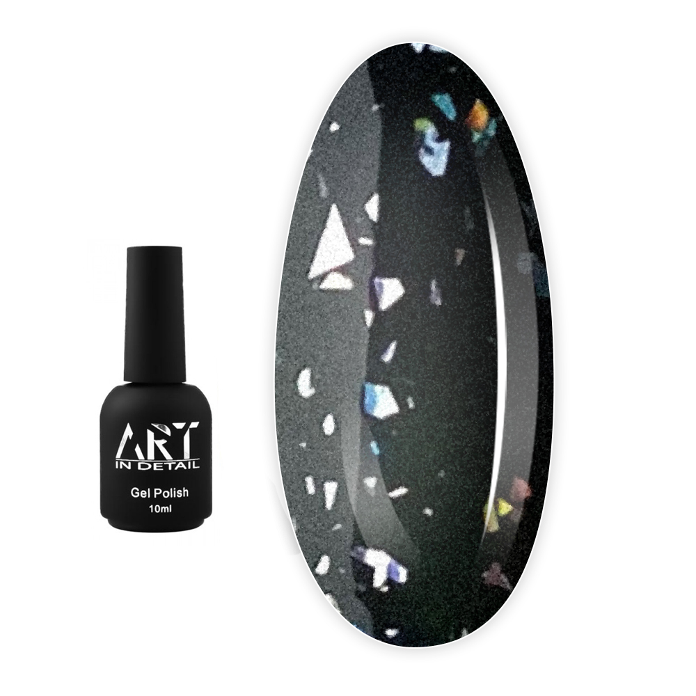 Топ для гель лака ART In Detail Shell Top Holo с голограммными хлопьями 10 мл
