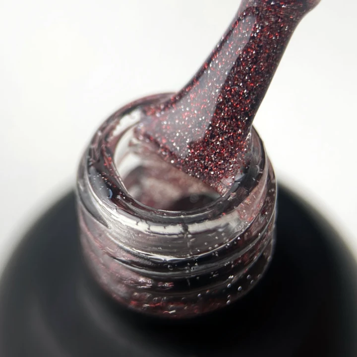 Топ для гель лака ART In Detail No Whipe Flash Top Red светоотражающий 10 мл