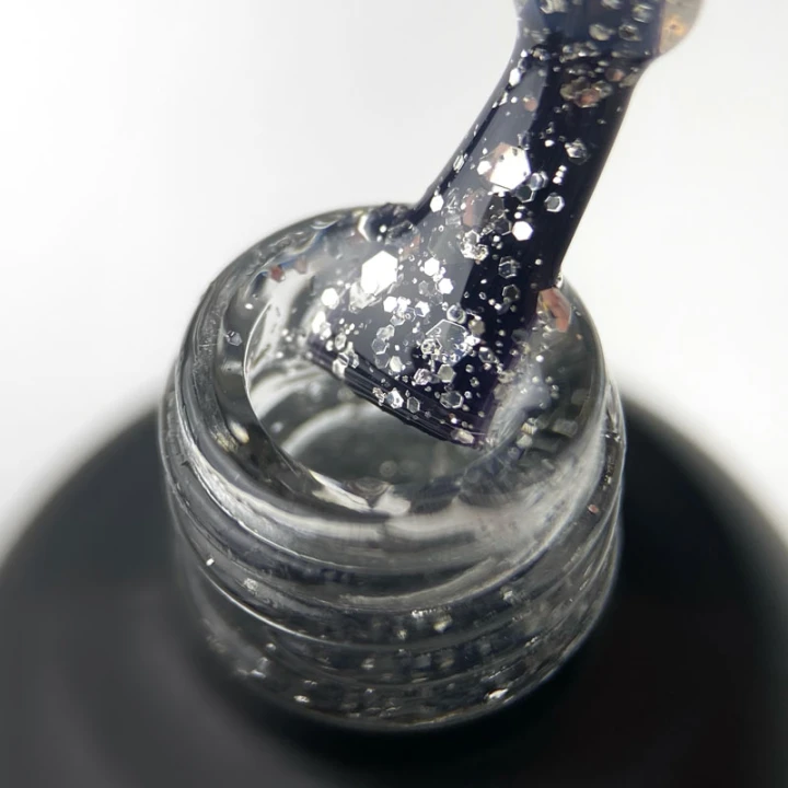 Топ для гель лака ART In Detail No Whipe Hive Top с шестигранниками10 мл  (Silver)